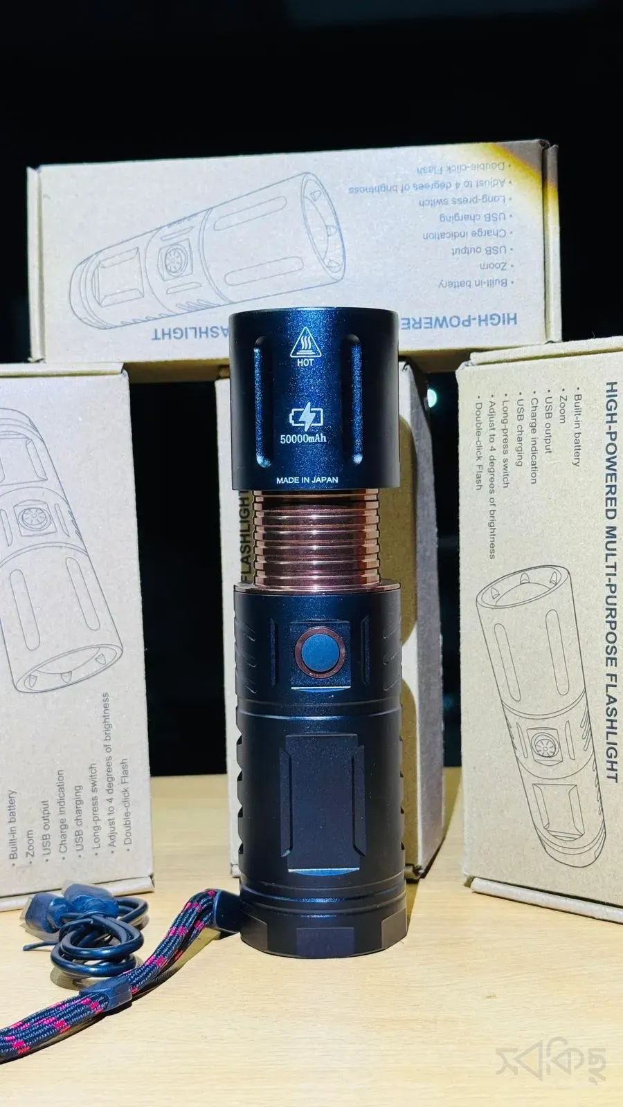 High-Powered Multi-Purpose Flashlight 50000mAh - 5