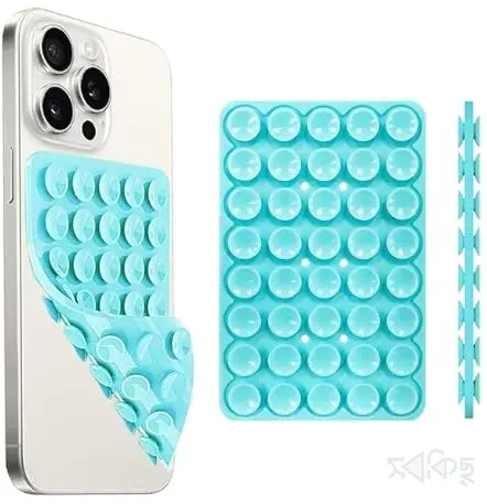 Silicone Suction Phone Case Mount Mat 24 Cups - 2