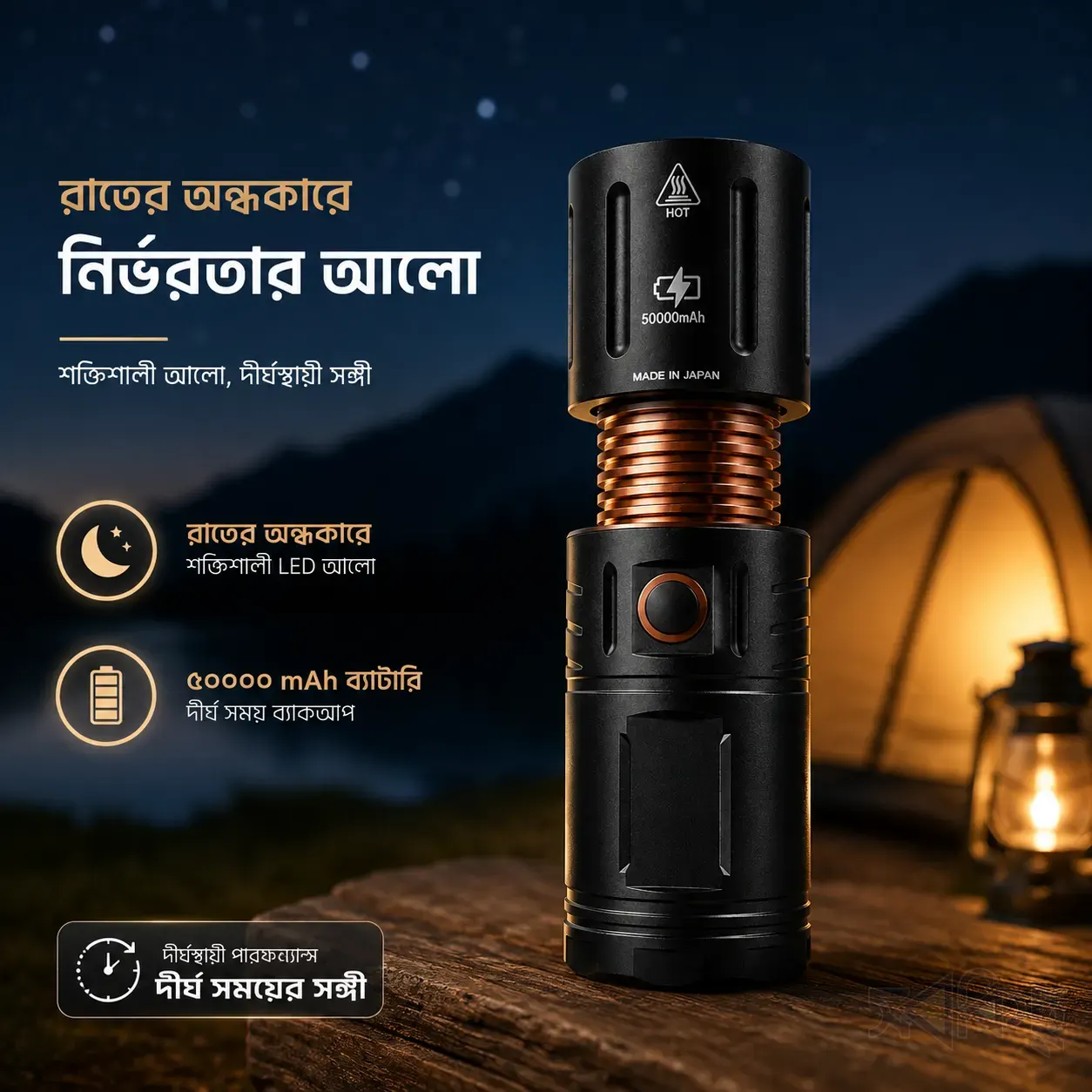 High-Powered Multi-Purpose Flashlight 50000mAh - 3