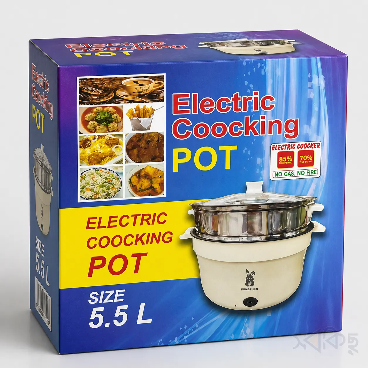 Electric Cooking Pot 5.5L - 2